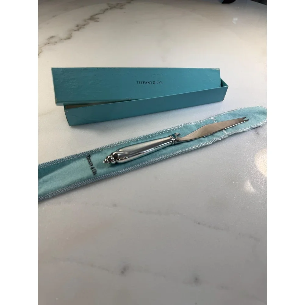 Tiffany & Co Sterling Silver Modern Shell Bar Knife Angela Cummings w/ Box